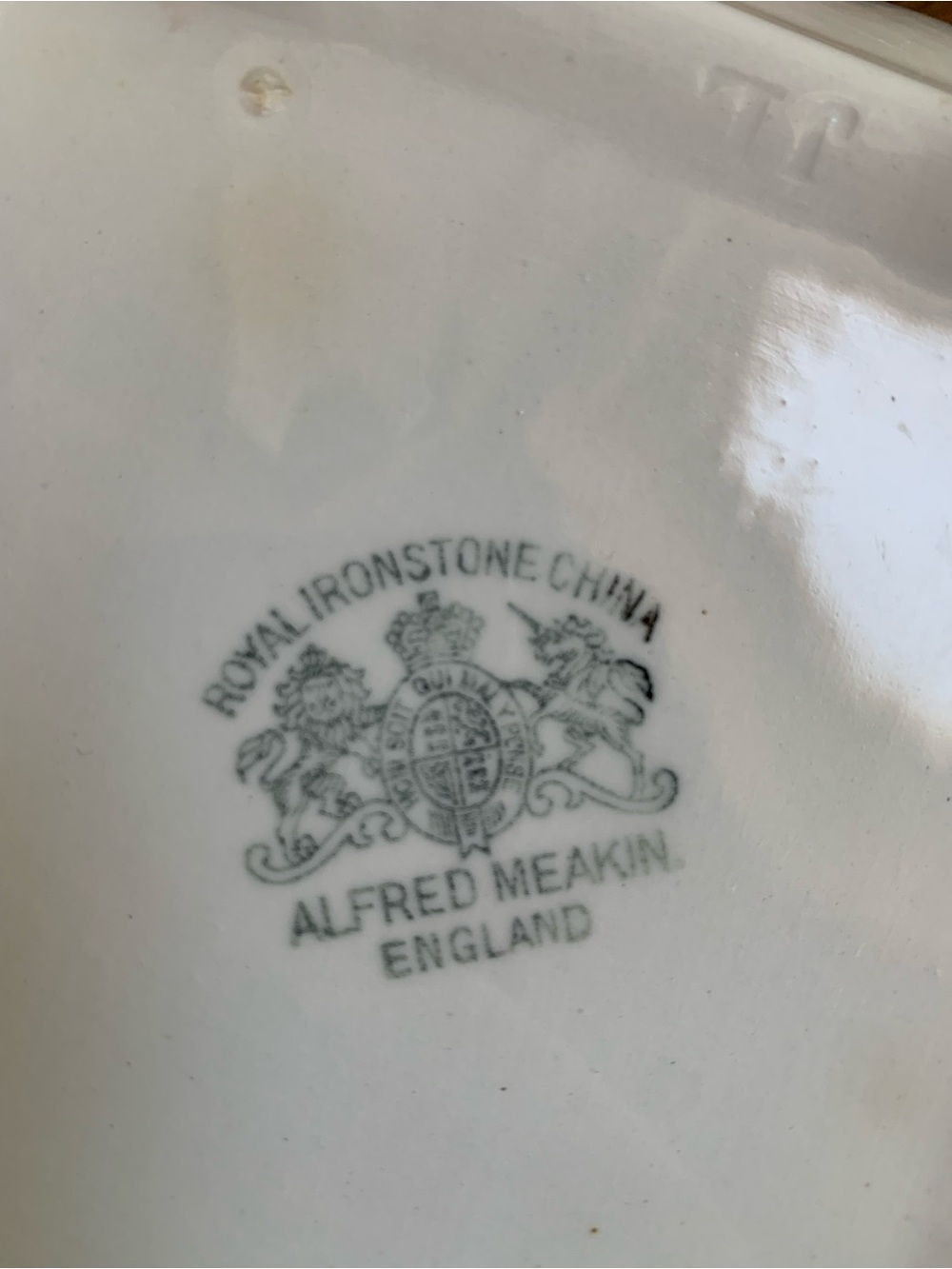 Vintage Antique English Royal Ironstone China Square Scalloped Bowl - Picture 8 of 10